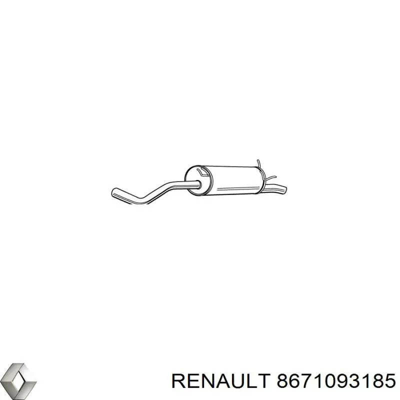 8671093185 Renault (RVI) Глушник, задня частина