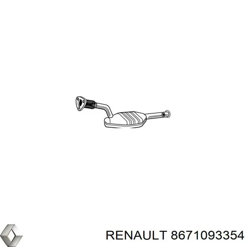 Труба приймальна (штани) глушника, передня Renault (RVI) 8671093354 ціна, від 153.20 USD