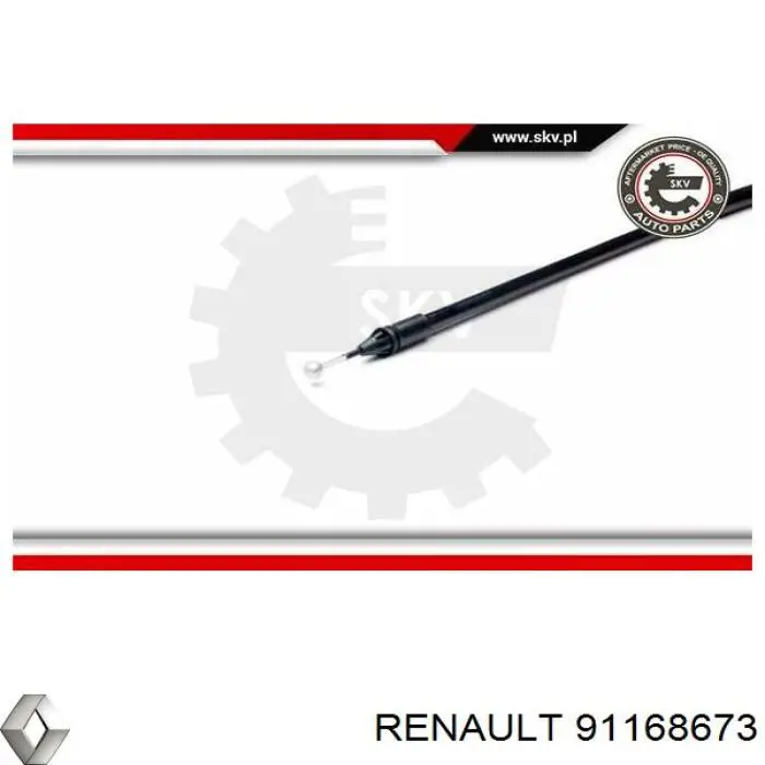 Трос ручного гальма задній, правий 91168673 Renault (RVI)