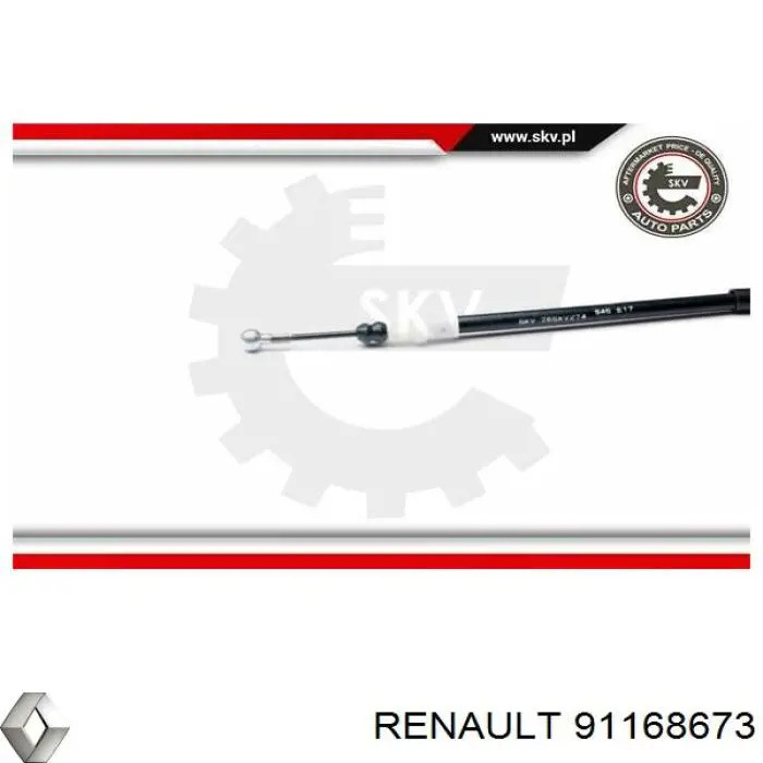 Трос ручника задній правий Renault (RVI) 91168673