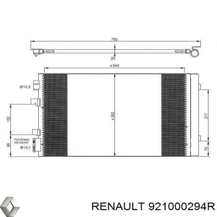 Конденсатор кондиціонера Renault (RVI) 921000294R ціна, від 75.12 USD