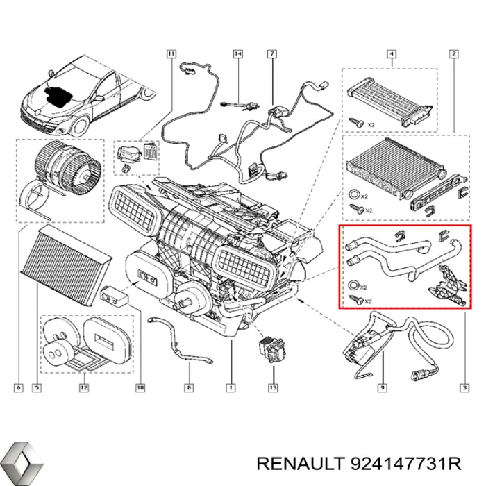 Патрубок грубки Renault (RVI) 924147731R ціна, від 82.16 USD