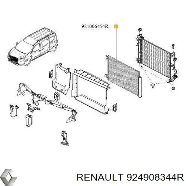 Купити 924908344R Renault (RVI) Шланг кондиціонера, від компресора до радіатора