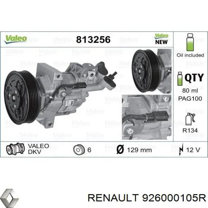 Купити 926000105R Renault (RVI) Компресор кліматичної установки