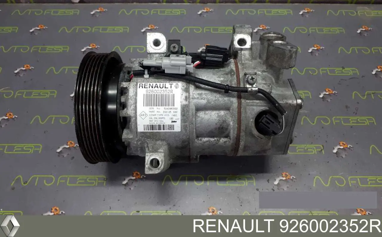 Компресор системи кондиціювання Renault (RVI) 926002352R ціна, від 237.96 USD
