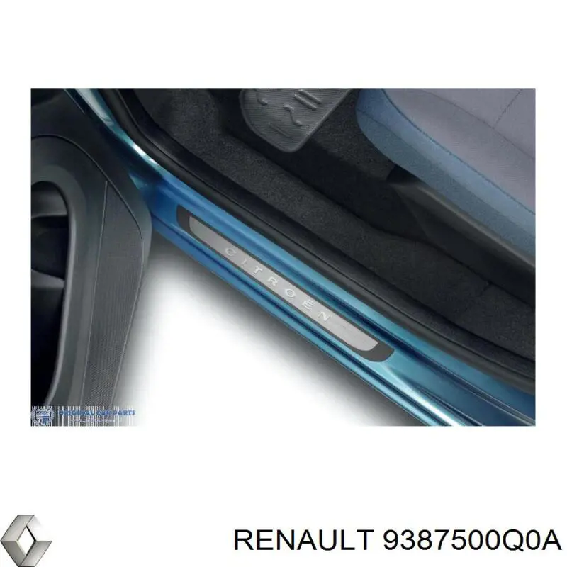 Молдинг заднього лівого крила 9387500Q0A Renault (RVI)