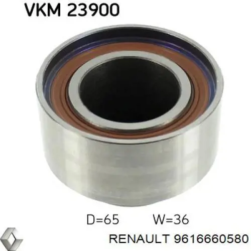 9616660580 Renault (RVI) Паразитний провідний ролик