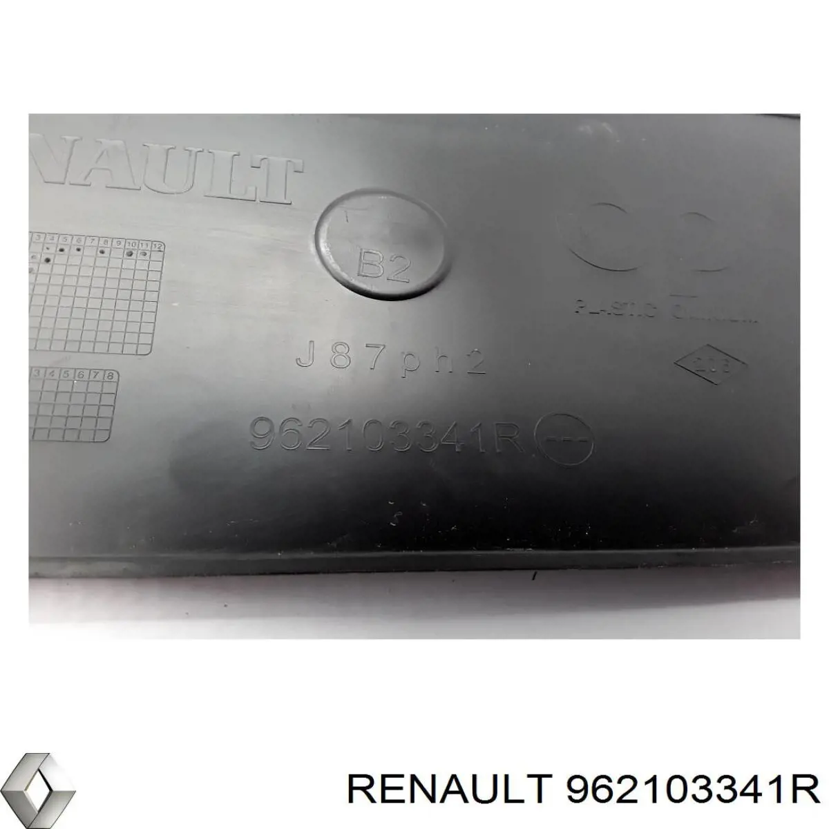 962103341R Renault (RVI) Панель кріплення номерного знака, переднього
