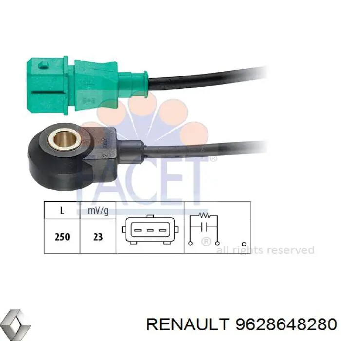9628648280 Renault (RVI) датчик детонації