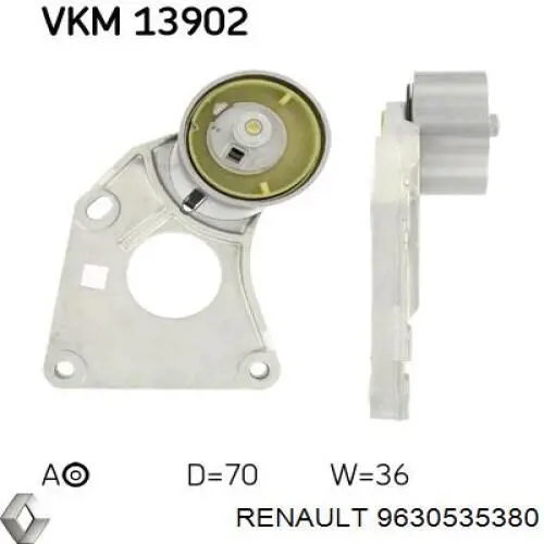 Натягувач ременя ГРМ Renault (RVI) 9630535380 ціна, від 104.64 USD