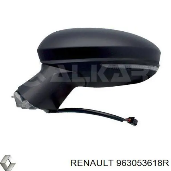 Покажчик повороту дзеркала, правий Renault (RVI) 963053618R ціна, від 15.22 USD