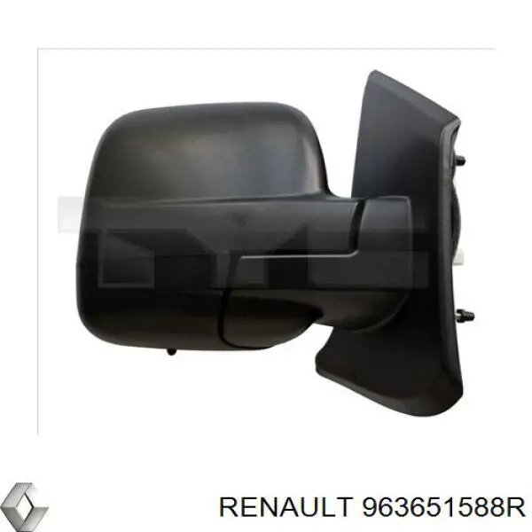 963651588R Renault (RVI) дзеркальний елемент дзеркала заднього виду, правого