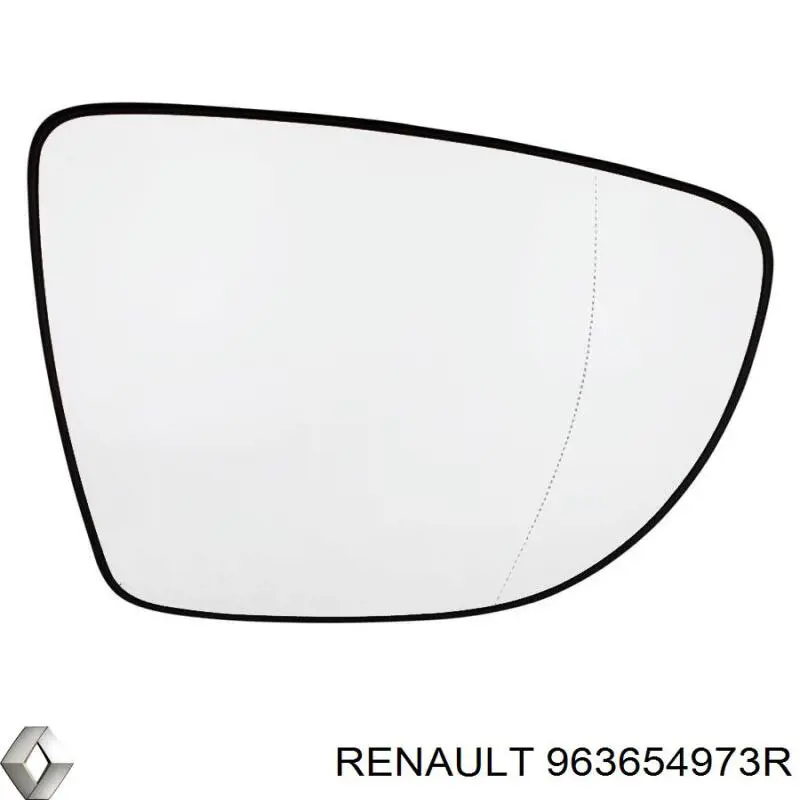 Скло дзеркала заднього виду, правого Renault (RVI) 963654973R ціна, від 11.99 USD