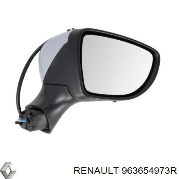 Дзеркальний елемент дзеркала заднього виду, правого Renault (RVI) 963654973R