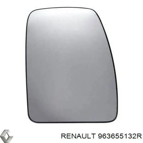 Дзеркальний елемент дзеркала заднього виду, правого 963655132R Renault (RVI)