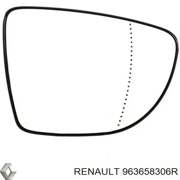 963658306R Renault (RVI) Дзеркальний елемент правий