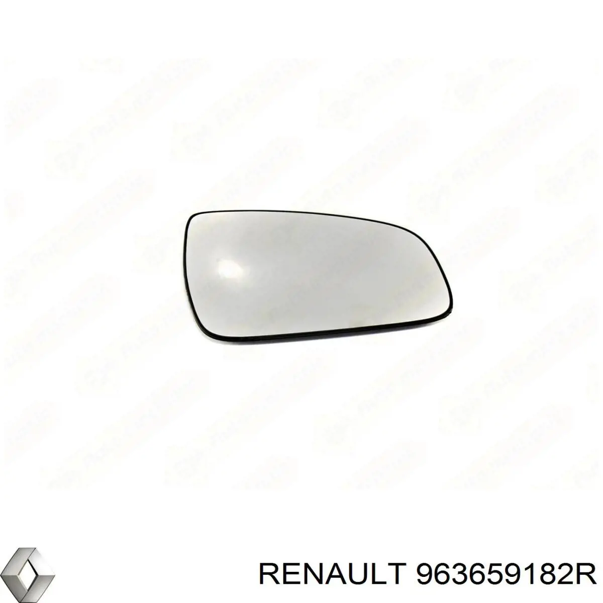 Дзеркальний елемент дзеркала заднього виду, правого 963659182R Renault (RVI)