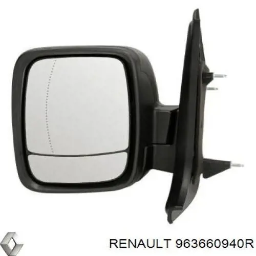 963660940R Renault (RVI) дзеркальний елемент дзеркала заднього виду, лівого