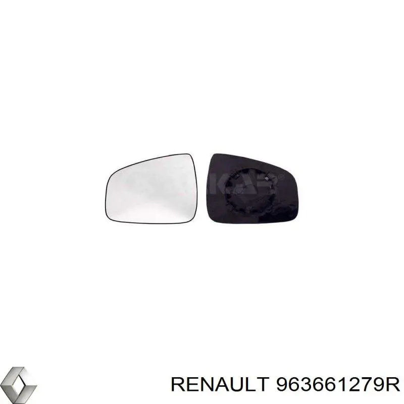 Дзеркальний елемент дзеркала заднього виду, лівого 963661279R Renault (RVI)