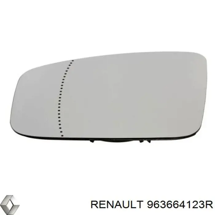 Купити 963664123R Renault (RVI) Дзеркальний елемент дзеркала заднього виду, лівого