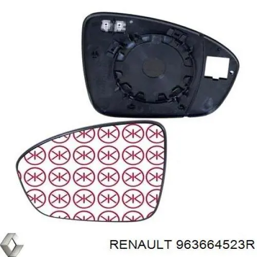 963664523R Renault (RVI) дзеркальний елемент дзеркала заднього виду, лівого