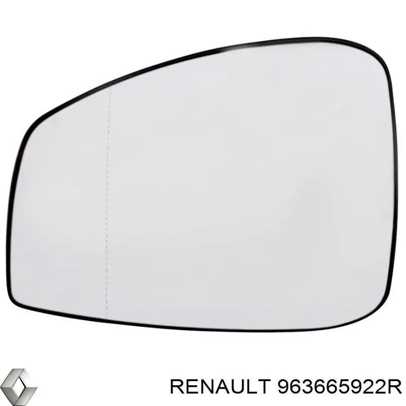 Зеркальный элемент левый RENAULT 963665922R