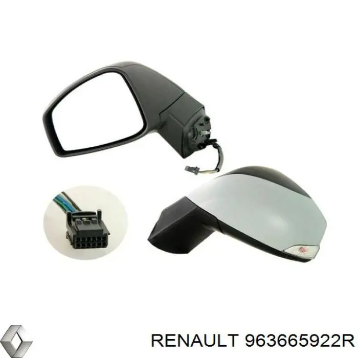 Скло дзеркала заднього виду, лівого Renault (RVI) 963665922R ціна, від 13.35 USD