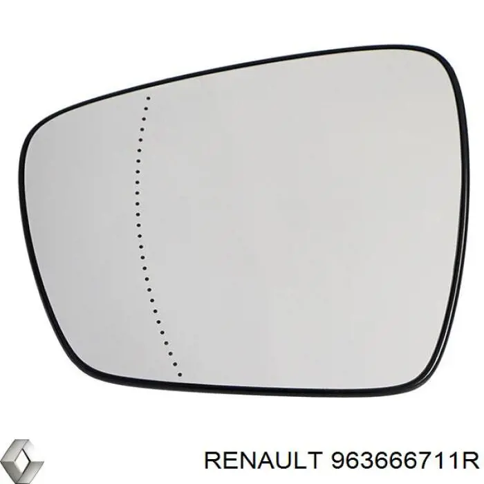 Дзеркальний елемент лівого дзеркала заднього виду Renault (RVI) 963666711R ціна, від 98.36 USD