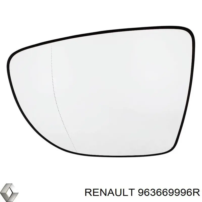 Скло дзеркала заднього виду, лівого Renault (RVI) 963669996R ціна, від 10.79 USD