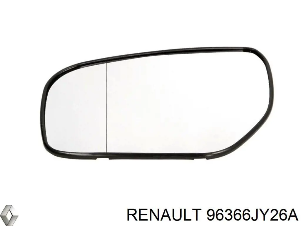 Купити 96366JY26A Renault (RVI) Дзеркальний елемент правого дзеркала заднього виду