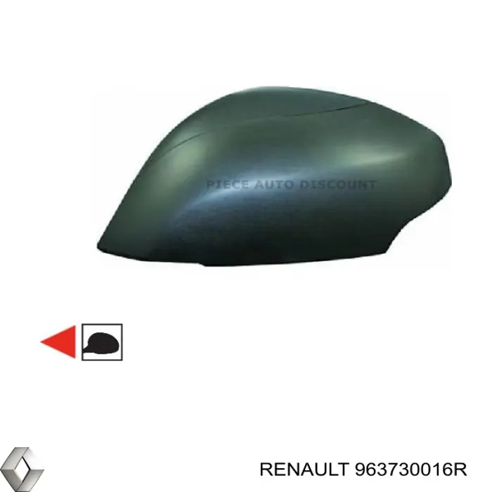 Накладка дзеркала заднього виду, ліва 963730016R Renault (RVI)