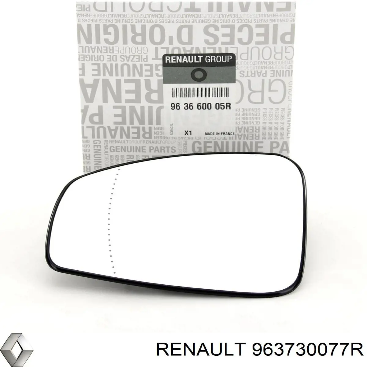 963730077R Renault (RVI) накладка дзеркала заднього виду, ліва