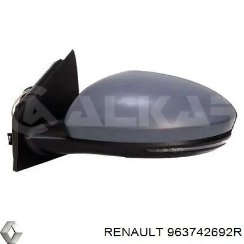 963742692R Renault (RVI) Накладка дзеркала заднього виду, права