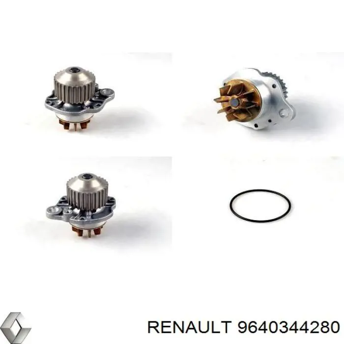 9640344280 Renault (RVI) помпа водяна, (насос охолодження)