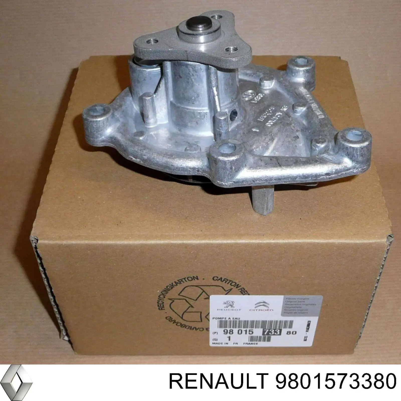 Помпа водяна, (насос) охолодження 9801573380 Renault (RVI)