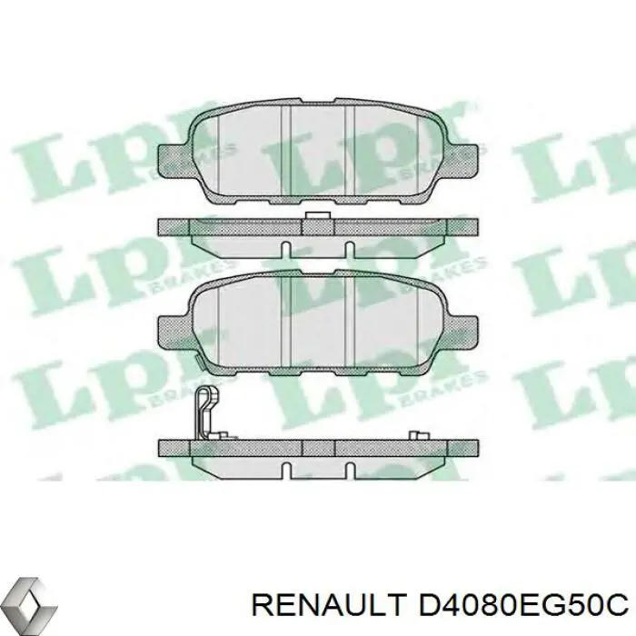Пластина протискрипна кріплення гальмівної колодки, задня Renault (RVI) D4080EG50C ціна, від 10.06 USD