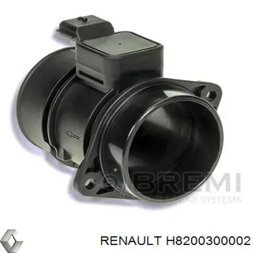 H8200300002 Renault (RVI) датчик потоку (витрати повітря, витратомір MAF - (Mass Airflow))