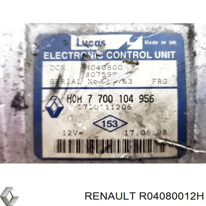 Електронний блок керування двигуном R04080012H Renault (RVI)