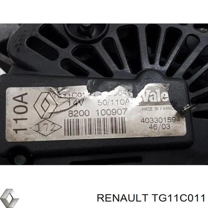 Генератор Renault (RVI) TG11C011 ціна, від 63.35 USD