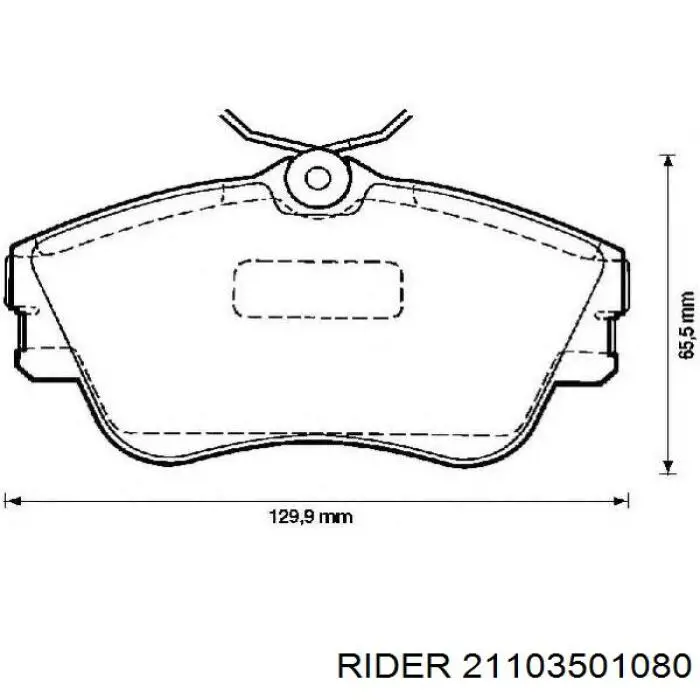 21103501080 Rider колодки гальмівні передні, дискові