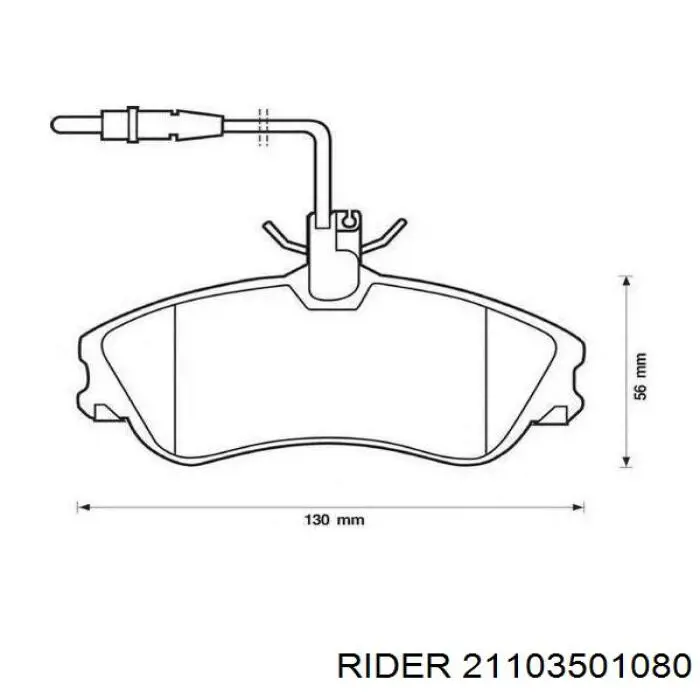 Гальмівні колодки Rider 21103501080 ціна, від 12.33 USD