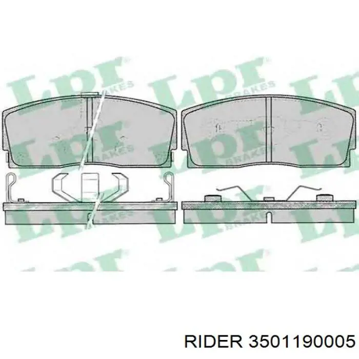 Купити 3501190005 Rider Колодки гальмівні передні, дискові