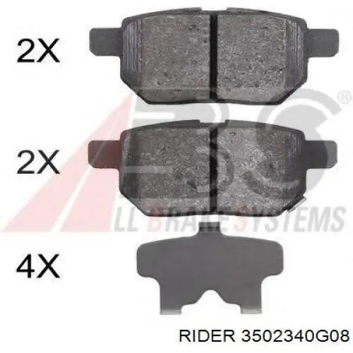 Задні гальмівні колодки Fitshi 406536BW ціна, від 9.84 USD
