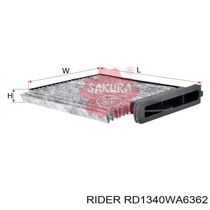 Елемент повітряного фільтра Rider RD1340WA6362 ціна, від 4.53 USD