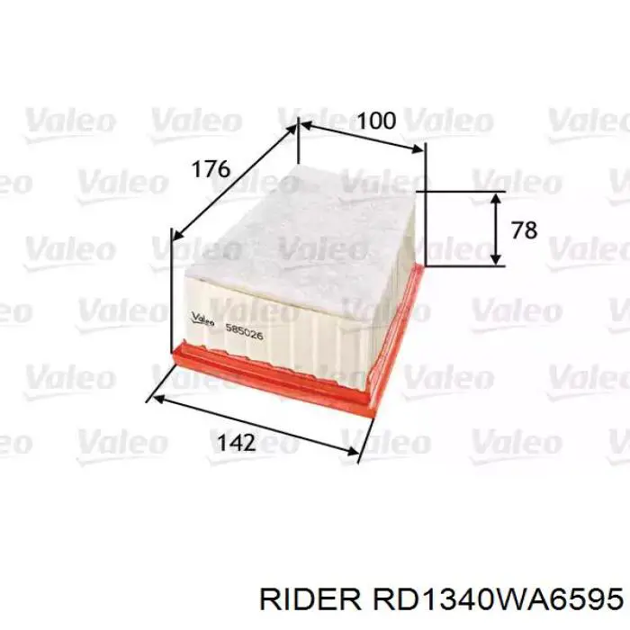 Купити RD1340WA6595 Rider Автомобільний фільтр повітря