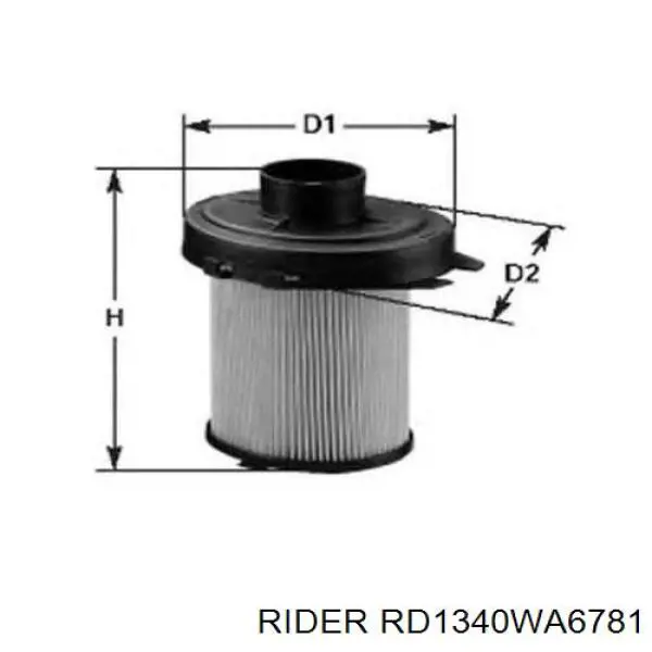 Елемент повітряного фільтра Rider RD1340WA6781 ціна, від 5.81 USD