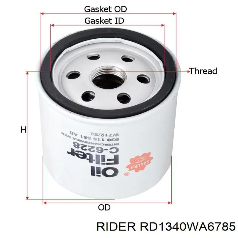 Елемент повітряного фільтра Rider RD1340WA6785 ціна, від 3.92 USD