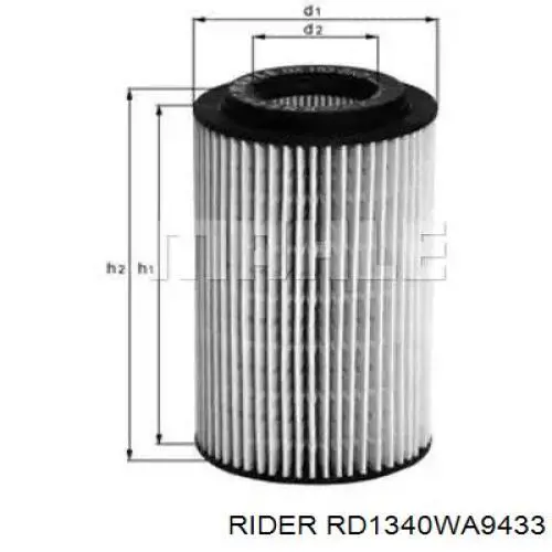 Елемент повітряного фільтра Rider RD1340WA9433 ціна, від 2.93 USD