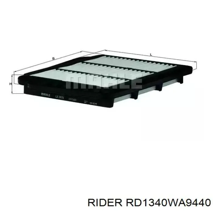 RD1340WA9440 Rider Повітряний фільтр двигуна