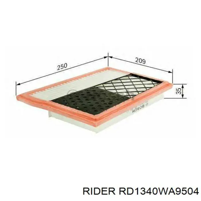 Елемент повітряного фільтра Rider RD1340WA9504 ціна, від 15.05 USD